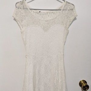 CUTE SUMMER WHITE LACE DRESS
